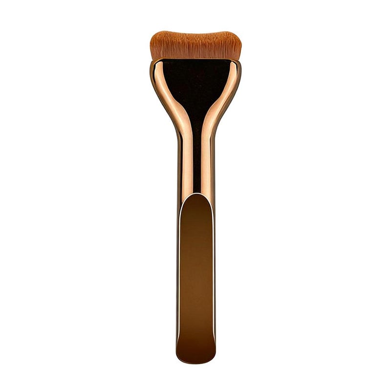 Ultra-thin, wide tongue-shaped foundation brush, flawless coverage, doesn't absorb much product, flat head, soft bristles, makeup tool, makeup brush, mask brush